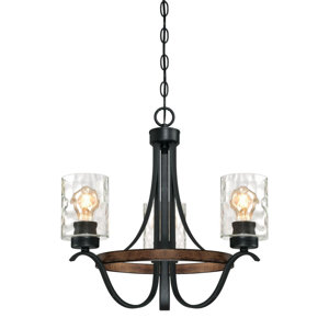 Burtondale Indoor 3 Light Shaded Chandelier | Wichita Home Burtondale Indoor 3 Light Shaded Chandelier | Wichita Home